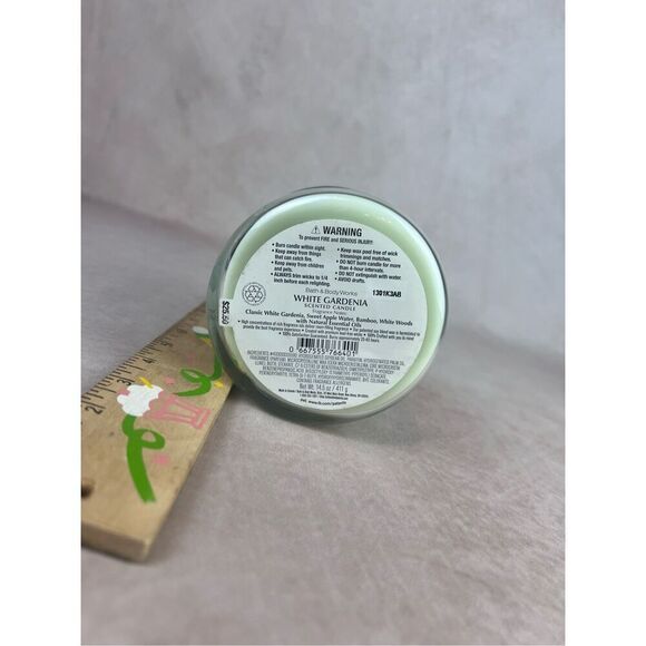 Bath & Body Works WHITE GARDENIA 3 Wick Scented Candle Botanical NEW - Picture 6 of 6